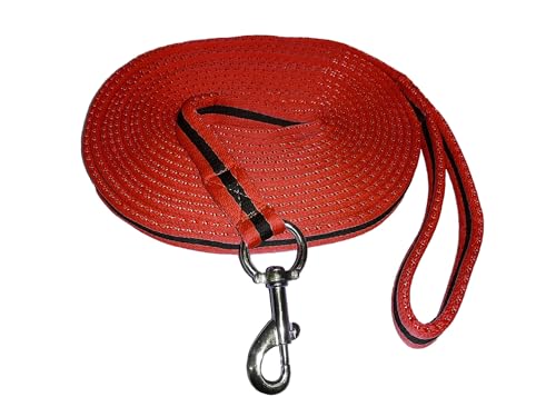 Brama West Softlonge - Pferde Longierleine mit Handschlaufe und Karabiner - ca. 8m - Rot von Brama West