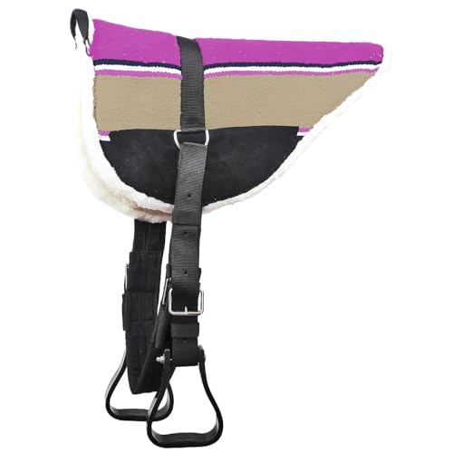 Brama West Westernpad Navajo - Reitpad Western mit Haltegriff - gepolstert - Pink, Gr. Pony von Brama West