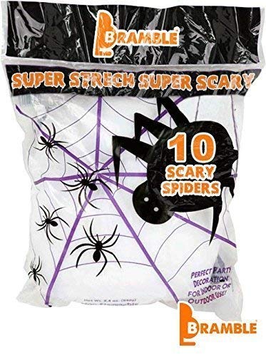 Bramble - Halloween Spinnennetz inkl. 10 Spinnen von Bramble