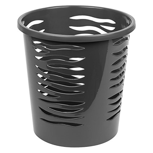 10 Liter Papierkorb Abfalleimer Mülleimer Kunststoff Papierabfall anthrazit von BranQ Home essential
