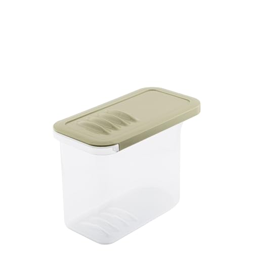 BranQ Home essential Multifunktionaler Vorratsbehälter für trockene Lebensmittel „Shark“, aus BPA-freiem Kunststoff, Farbe Oliv, Fassungsvermögen: 1 L BranQ Home essential Multifunktionaler Vorratsbehälter für trockene Lebensmittel „Shark“, aus BPA-freiem Kunststoff, Farbe Oliv, Fassungsvermögen: 1 L von BranQ Home essential