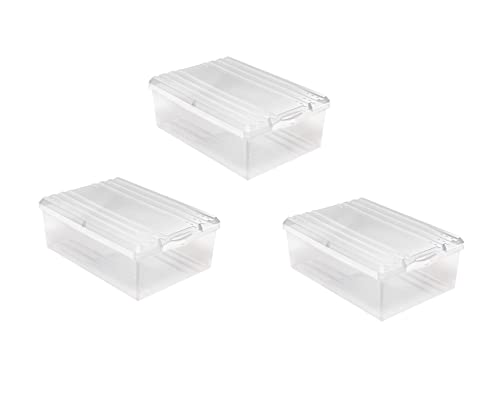 BranQ - Home essential Schuhbox Shoe Box mit Belüftungshaltelöcher und Deckel Kunststoff, 8l, Set von 3 Stück BranQ - Home essential Schuhbox Shoe Box mit Belüftungshaltelöcher und Deckel Kunststoff, 8l, Set von 3 Stück von BranQ - Home essential