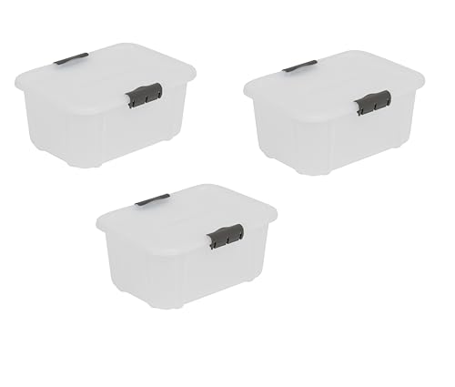 BranQ - Home essential Universeller Aufbewahrungsbehälter mit Deckel VELUR, 3er-Set, Grösse 3,6 l, BPA-frei Kunststoff PP, transparent BranQ - Home essential Universeller Aufbewahrungsbehälter mit Deckel VELUR, 3er-Set, Grösse 3,6 l, BPA-frei Kunststoff PP, transparent von BranQ Home essential