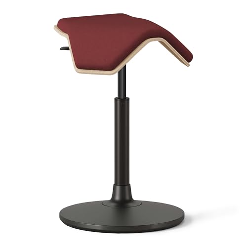 Branch Sattelhocker - Höhenverstellbarer Aktivsitz mit ergonomischem Design, recyceltes Polyestergewebe, Wackelhocker unterstützt Bewegung in alle Richtungen, Heim- & Bürohocker - ILOA Plus Brick von Branch
