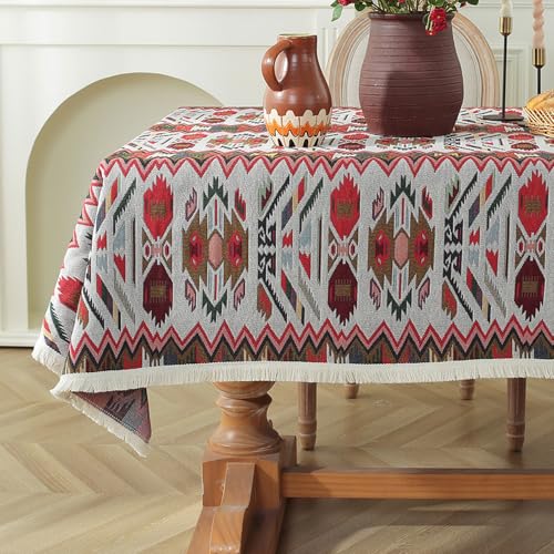 Bohemian Tischdecke Vintage Landhausstil Ölgemälde Muster Rechteckige Tischdecke Esszimmer Picknick Party Dekorationen Bohemian Tischdecke Vintage Landhausstil Ölgemälde Muster Rechteckige Tischdecke Esszimmer Picknick Party Dekorationen von Brand-dashcos
