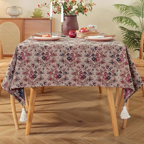 Bohemian Tischdecke Vintage Landhausstil Ölgemälde Muster Rechteckige Tischdecke Esszimmer Picknick Party Dekorationen Bohemian Tischdecke Vintage Landhausstil Ölgemälde Muster Rechteckige Tischdecke Esszimmer Picknick Party Dekorationen von Brand-dashcos