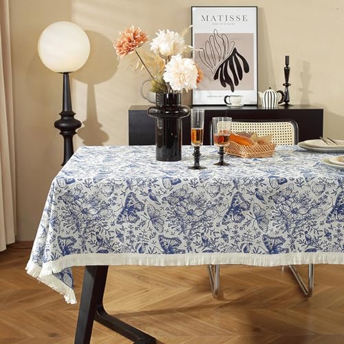 Retro-Bohemian-Tischdecke mit geometrischem Blumenmuster, rechteckige Tischdecke, Tischdekoration für Partys, Tischüberzug von Brand-dashcos