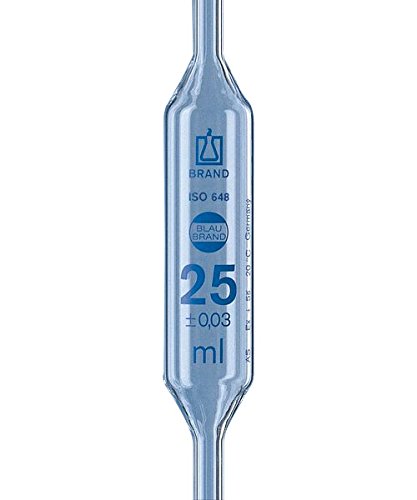 BRAND 29701 Vollpipette, Klasse AS, DE-M, 0,5 mL, 1 Marke, Blau (12-er pack) von BRAND