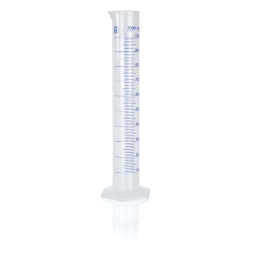 Brand Polypropylene Messzylinder, Hohe Form, Klasse B, Blaue Graduierung, 25 mL Kapazität, 0,5 mL Teilung, 10 Stück von Brand