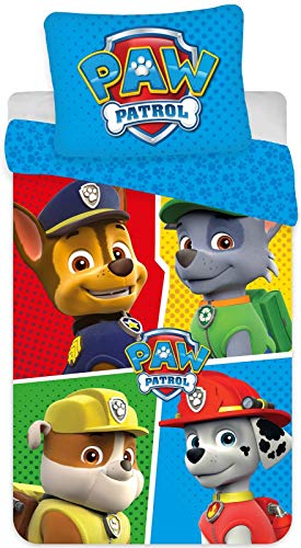 PAW Patrol Jungen-Bettwäsche 135x200 80x80 Baumwolle Kinder-bettwäsche Hunde von Harry Potter