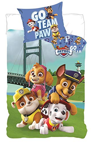 Paw Patrol - Baby Bettwäsche, Wendebettwäsche, 100x135 & 40x60 cm von PAW PATROL