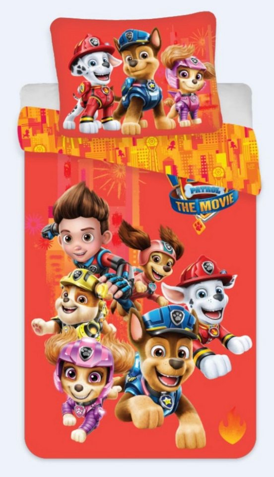 BrandMac Bettwäsche PAW Patrol - The Movie - Wende-Bettwäsche-Set, 135x200 & 80x80, Baumwolle, 100% Baumwolle von BrandMac