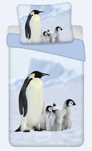 BrandMac Bettwäsche Set mit Pinguin 135 x 200 cm 80 x 80 cm 100% Baumwolle von BrandMac