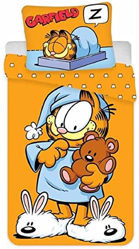 BrandMac Garfield Wende Bettwäsche, 80 x 80 cm + 135 x 200 cm, Blau von BrandMac