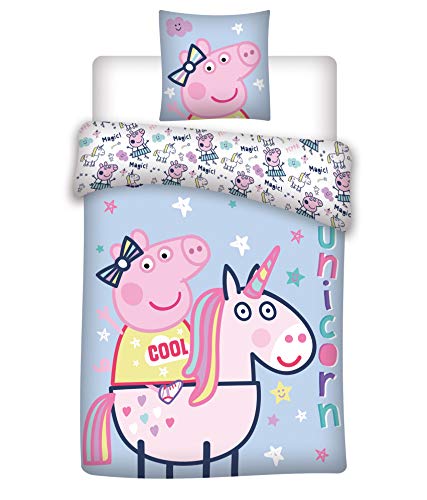 BrandMac Peppa Pig 135 x 200, 80 x 80 cm Oeko-Tex von BrandMac