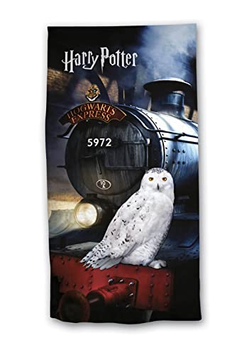 Harry Potter Hogwarts Express Owl Hedwig Towel 70 x 140 cm Cotton Beach Towel Bath Towel von BrandMac