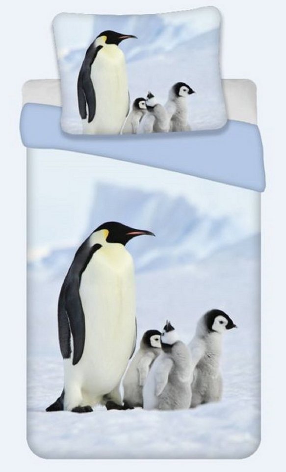 Kinderbettwäsche Bettwäsche Set mit Pinguin 135 x 200 cm 80 x 80 cm 100% Baumwolle, BrandMac von BrandMac