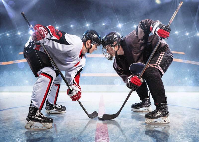 Wohndecke Kuscheldecke Eishockey Hockey Microfaser Flauschdecke 100 x 140 cm, BrandMac von BrandMac