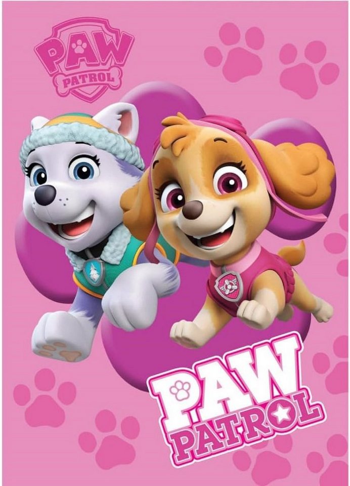 Wohndecke Paw Patrol Fleecedecke Schmusedecke Kuscheldecke rosa 100 x 140 cm, BrandMac von BrandMac