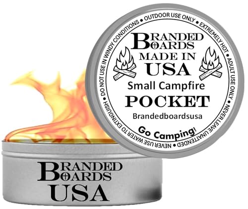 Branded Boards, tragbares Mini-Lagerfeuer in Einer Dose, wiederverwendbar und bis zu 2 Stunden Brenndauer, Picknick-Partys, S'Mores-Geschenke, Bushcraft, Camping Branded Boards, tragbares Mini-Lagerfeuer in Einer Dose, wiederverwendbar und bis zu 2 Stunden Brenndauer, Picknick-Partys, S'Mores-Geschenke, Bushcraft, Camping von Branded Boards