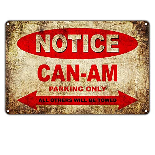 Notice Can-am Motorcycles Parking Only Blechschild Retro Metall Wanddekor Tin Zeichen Vintage Plaque Wandaufkleber Geschenk Yard Bar Pub Cafe Home Decor von Brandless