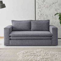 Anthrazit Cord 2er Sofa in modernem Design 180 cm breit von Brandolf