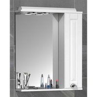 Badezimmer Spiegelschrank Landhaus in Weiß LED Beleuchtung von Brandolf