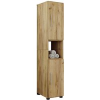 Badezimmerhochschrank Holzoptik in modernem Design Drehtüren von Brandolf