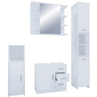 Badmöbel modern weiss 180 cm hoch Spiegelschrank (vierteilig) von Brandolf