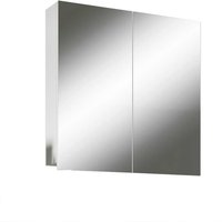 Badschrank Spiegel weiss 60 cm breit zwei Drehtüren von Brandolf