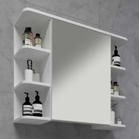 Badschrank Spiegel weiss in modernem Design 80 cm breit von Brandolf