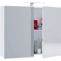 Badspiegelschrank günstig weiss in modernem Design 60 cm hoch von Brandolf