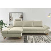 Couch Ecke modern Beige im Skandi Design Steck Kopfstütze von Brandolf