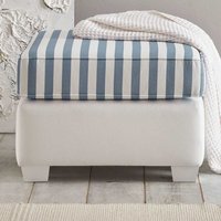 Couchhocker gestreift in Weiß und Blau Landhausstil maritim von Brandolf