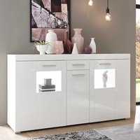 Design Sideboard in Hochglanz Weiß 3-türig von Brandolf