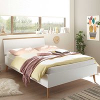 Doppel Bett in Weiß und Eichefarben 140x200 cm von Brandolf