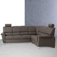 Ecksofa in Braun mit Kopfstütze von Brandolf