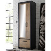 Garderobenschrank in Schwarz und Kastanienfarben 65 cm breit von Brandolf