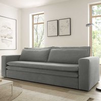 Hellgraue Bett Couch aus Cord drei Sitzplätzen von Brandolf