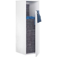 Kleiner Wäscheschrank weiss in modernem Design 110 cm hoch von Brandolf