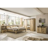 Landhaus Style Schlafzimmer in Holz verwittert Anthrazit (fünfteilig) von Brandolf