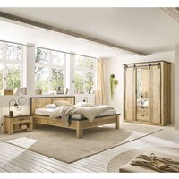 Schlafzimmer Komplett im Landhausstil Holz verwittert und Anthrazit (vierteilig) von Brandolf