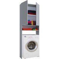 Schrank für Waschmaschine in Grau 184 cm hoch - 70 cm breit von Brandolf
