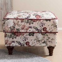 Sitzhocker mit Blumen Muster im Vintage Look 65 cm breit von Brandolf