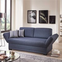 Sofa Bett in Blau Webstoff Made in Germany von Brandolf