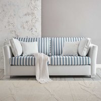 Sofa mit Streifen Muster in Blau und Weiß 200 cm breit von Brandolf