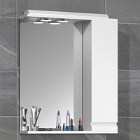 Spiegelschrank Bad weiss modern mit LED Beleuchtung 60 cm breit von Brandolf