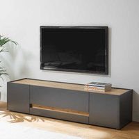 TV Board in Anthrazit und Wildeiche Optik 170 cm breit von Brandolf