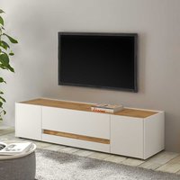 TV Kommode in Weiß und Wildeiche Optik 170 cm breit von Brandolf