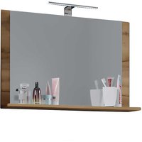 Wand Badspiegel Holzoptik in modernem Design mit Ablage von Brandolf